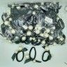 Black bow with pearls black (TV-3) Price is per piece!!!!