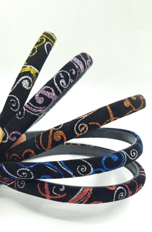 Headband velvet ТmonogramsУ 1 cm (TV-2508). In a package of 12 pieces.The price is for 1 piece!!!