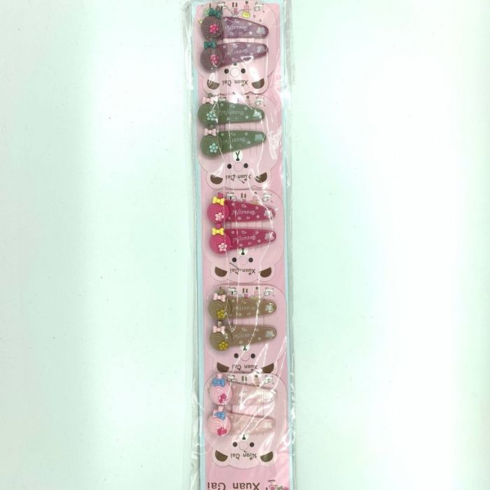 Clip - Click-clack for hair, 10 pieces, children's ТLollipopУ in assortment. TV - 1298.