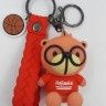 Keychain for keys ТJinjiuniu BearУ in glasses red (TV-2629) (10)