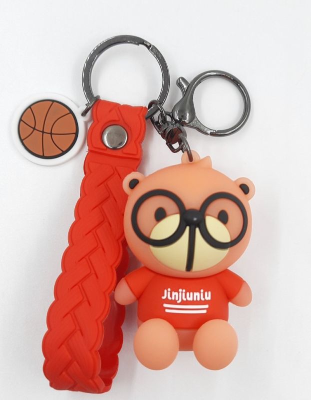 Keychain for keys ТJinjiuniu BearУ in glasses red (TV-2629) (10)