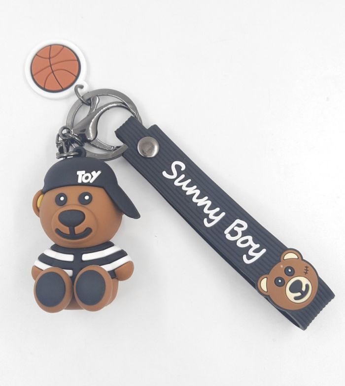 Keychain ТBear in HatУ black / white (TV-2635) (10)