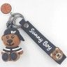 Keychain ТBear in HatУ black / white (TV-2635) (10)