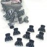 Crab rubber black 2.5 cm (TV-2767) 50pcs.  Price per package!!!