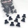 Crab rubber black 2.5 cm (TV-2767) 50pcs.  Price per package!!!