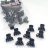 Crab rubber black 2.5 cm (TV-2767) 50pcs.  Price per package!!!