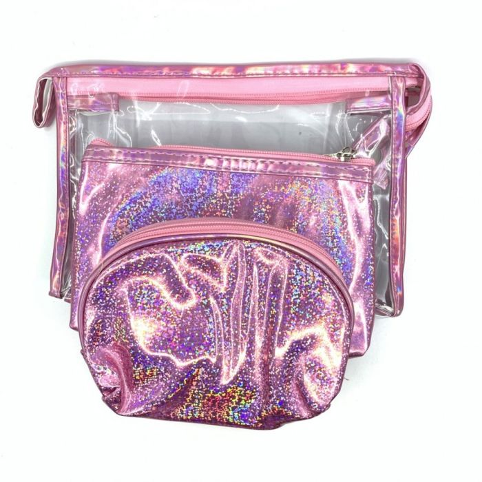 Bag - cosmetic bag, 3 in 1 , pink. TV - 958., 5.001