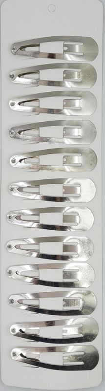 Click-clack metal Silver 12 pieces on Sheet (TV-2985) 6 cm. Price per sheet!!!