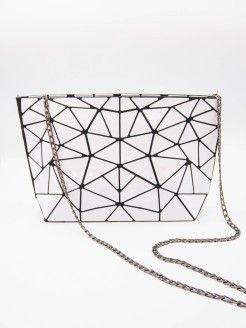 Bag lacquer BAO BAO Geometry Rhombuses with zipper and chain (29*18*7)