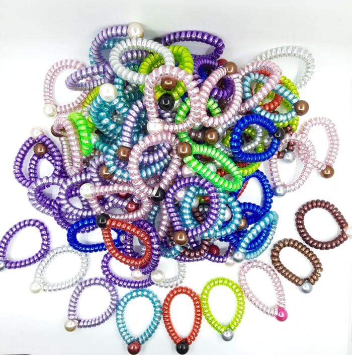 Hairband Spring with Bead #1 (TV-215) (100) Price is per piece!