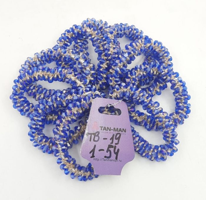 Hair band-bracelet dark blue of glass beads TV-19 Price is per piece!!!!