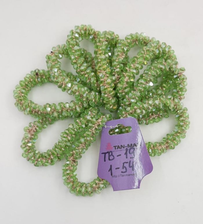 Hairband-bracelet from glass beads green TV-19 Price is per piece!!!