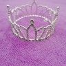 Tiara for hair ТCrownУ in stones, silver. TV - 1549.