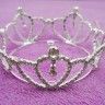 Tiara for hair ТCrownУ in stones, silver. TV - 1549.