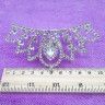 Hair comb ТCrownУ with stones, handmade, silver. TA - 280.