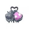 Hair clip - Hair Crab metal ТHeartУ with stones (TV-935) (12)