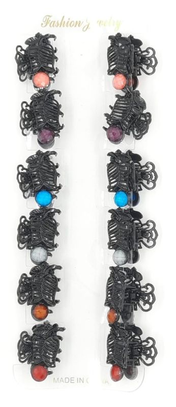 Hair Clip - Hair Crab metal ТTulipУ with stones (TV-935) (12)