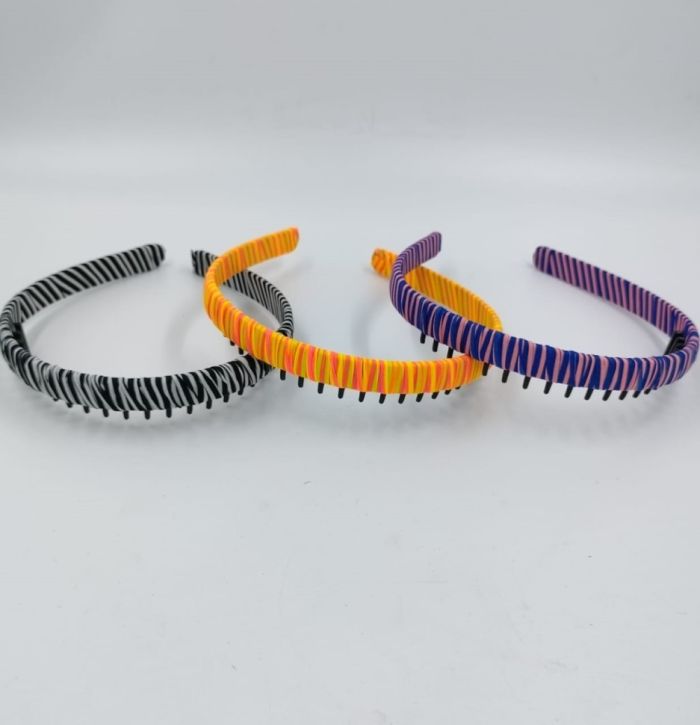 Hairband fabric hairband with teeth ТZhatyУ Stripes (TV-1836) (12)