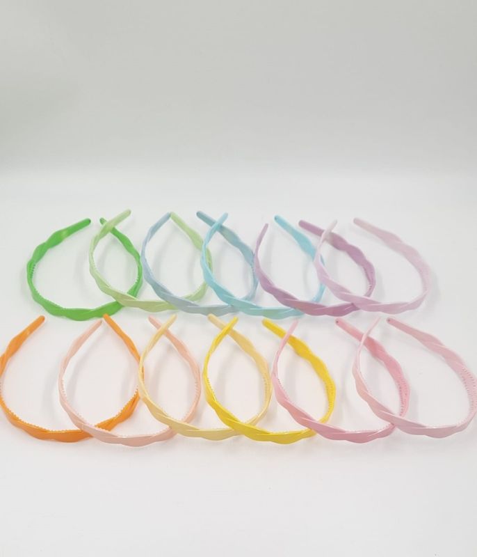 Plastic Hairband ТSUMMERУ Braid Gloss Bright 1cm (024) (12)