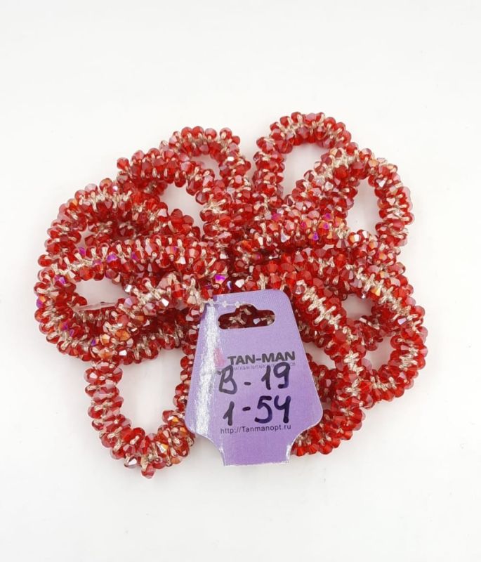 Rubber band - Hair Bracelet ТSteklarusУ (red) (TV-19) Price is per piece!   Љ10