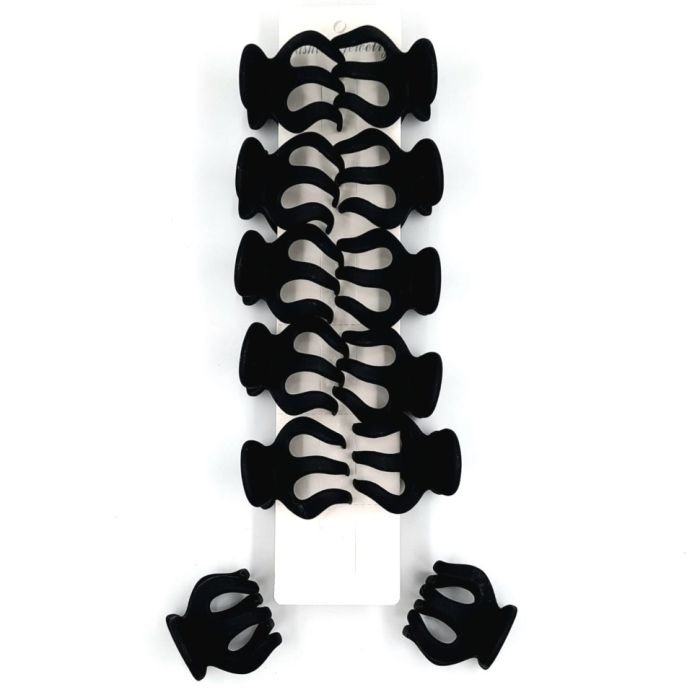 Crab for hair 1pc rubber (black) 5cm (TV-7478) K12