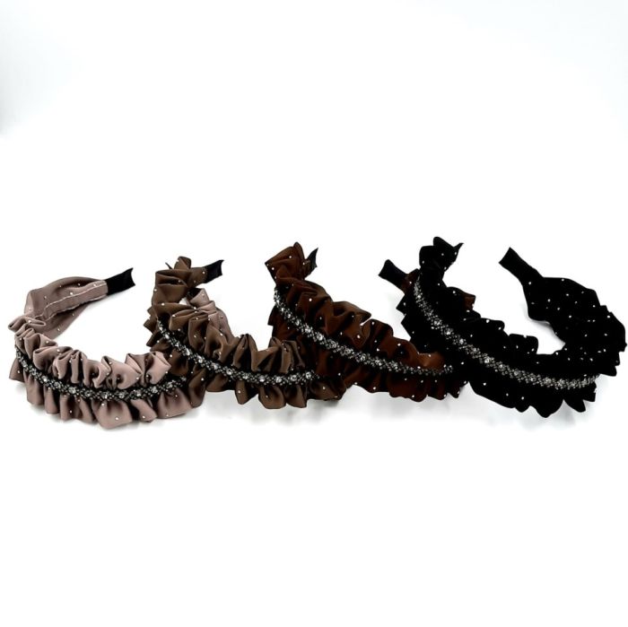 Fabric Headband with Embellishment 4.5cm (TV-7314) K12