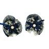 Hair clip - automatic ТBowУ with Mesh 11cm (blue, red) (TV-7424) K20