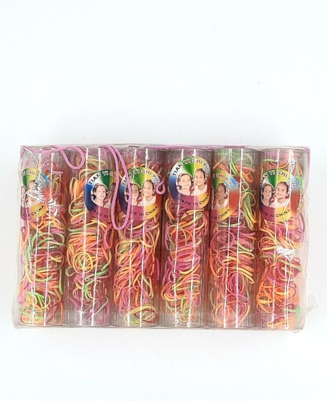 Hair bands Silicone ТcoloredУ 12 tubes (TV-7000) Price is per package!