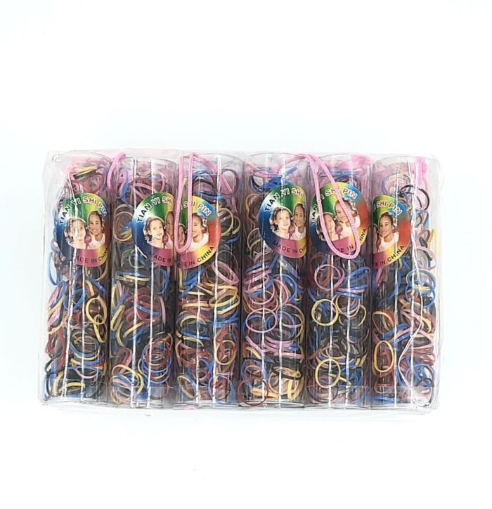 Hair Rings Silicone ТcoloredУ 12 tubes (TV-7002) Price is per package!