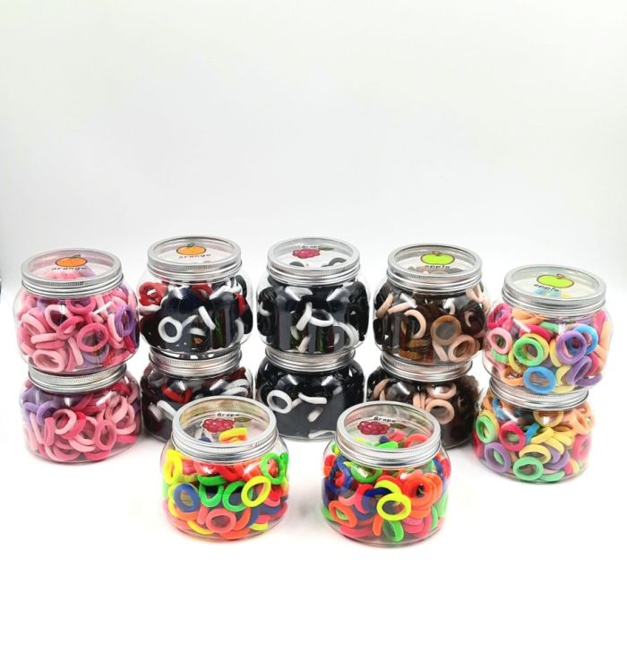 Hair rubber bands Banke (100 pieces +/- 5 pieces) (TV-7006) Price is per can!   Љ12