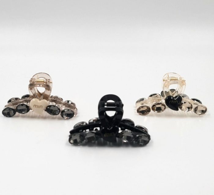 Plastic transparent hair crab with Stones (TV-7155)