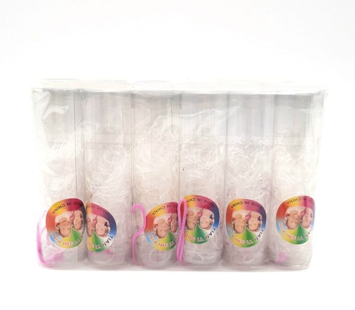 Hair rubber bands Silicone ТtransparentУ 12 tubes (TV-7004) Price is per package!