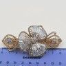 Hair Clip - Hair Machine Metallic Gold (rhinestones / stones) (TV-7304) K12