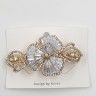 Hair Clip - Hair Machine Metallic Gold (rhinestones / stones) (TV-7304) K12