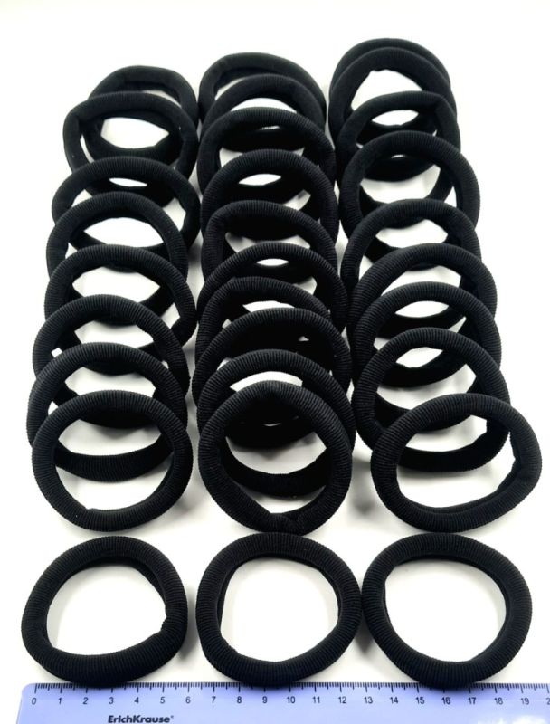 OK Hair Rings (30 pieces) Black (TV-7076)