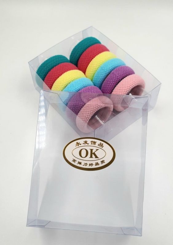 OK Hair Rings in a Box Multicolored (12 pieces) (TV-7087)