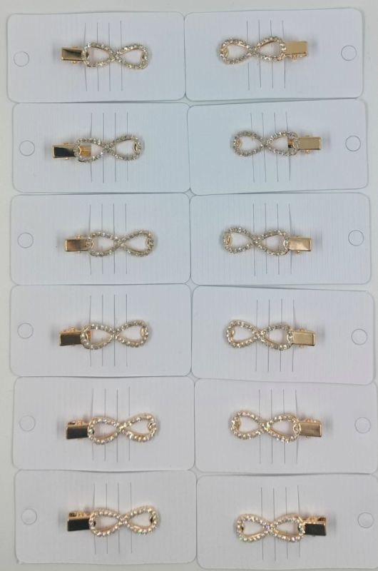 Hairpin - Paw Clamp Duck Metal with rhinestones (gold) (TV-7560) K12