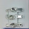 Hairpin - Paw Clamp Metal Duck Clamp with stones 3 pieces (silver) (TV-7568) K12