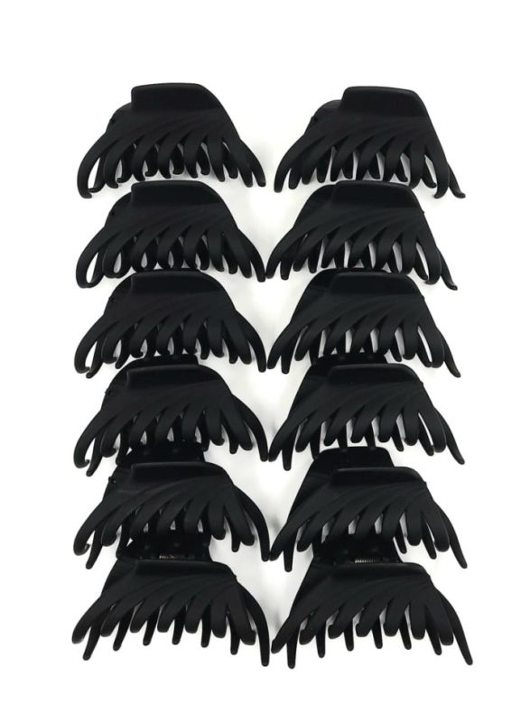 Crab for hair Rubber (black) 8cm (TV-7122) K12