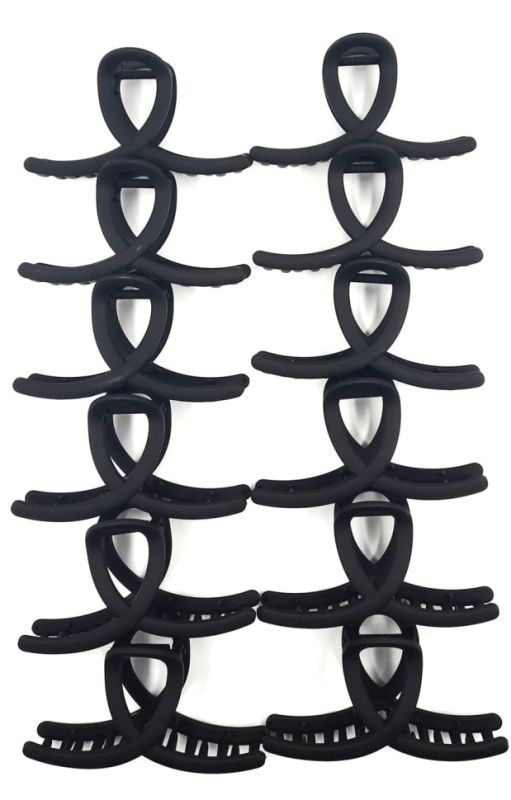 Crab for hair Rubber (black) 11cm (TV-7126) K12