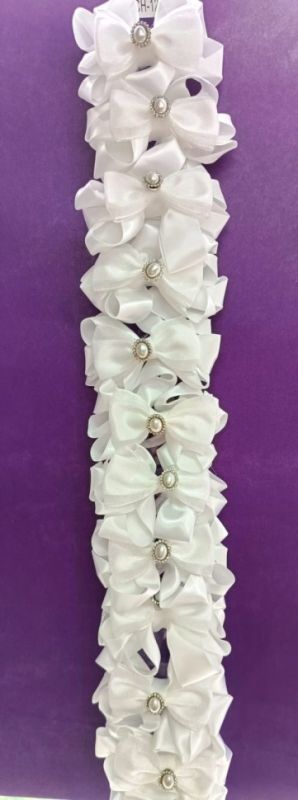 Bow - hair band ТSchoolУ white 9cm (CH-1267)