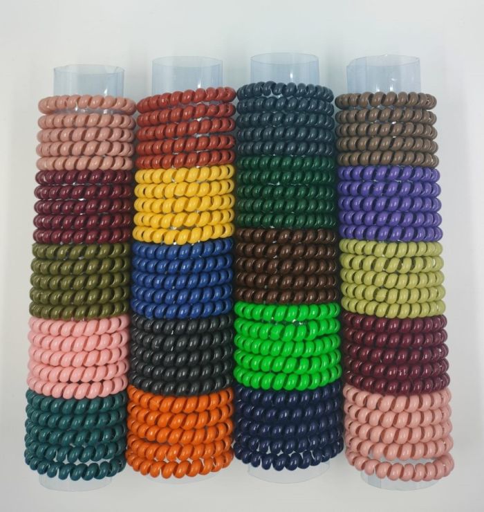 5cm glossy (colored) rubber bands (100 pieces) (TV-7028)