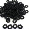 Rubber bands ТspringsУ 2cm glossy (black) (100 pieces) (TV-7025)