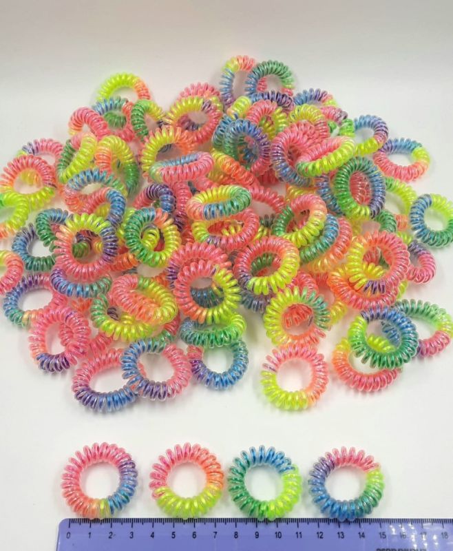 Rubber bands ТspringsУ 3cm neon (multicolored) (100 pieces) (TV-7057)