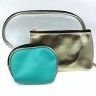 Cosmetic bag ТGoldУ 3 in 1 , turquoise. TV - 1592.