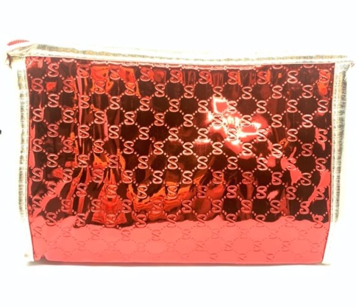 Cosmetic bag ТSУ red, lacquered.