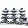 Clip - Crab for hair, 12 pieces, black in assortment.TV - 0550.