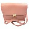 ТPocketsУ bag pink, with gold clasp and long handle. TA - 320.