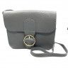 Bag with gold buckle, gray, complete with long handle. AT - 325.