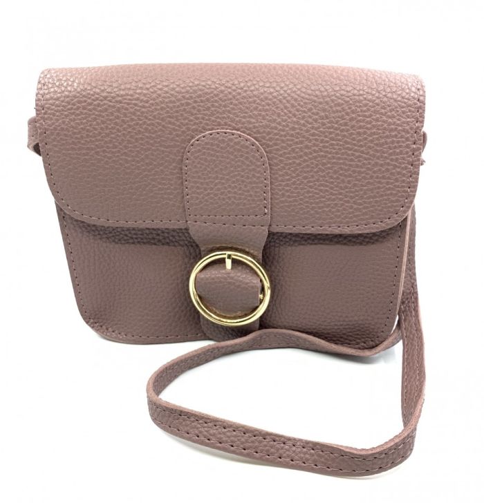 Bag with a gold buckle, brown, complete with a long handle. TA - 325.